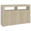 vidaXL Credenza con Luci LED Rovere Sonoma 115,5x30x75 cm