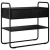 vidaXL Tavolo consolle Rovere Nero 80 x 40 x 75 cm