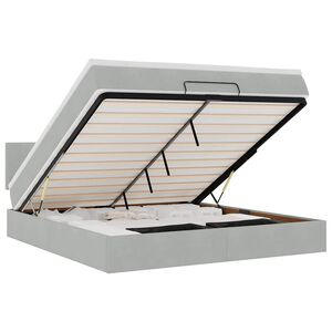 vidaXL Struttura Letto Pouf con Materasso 180x200 cm in Velluto