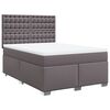 vidaXL Giroletto a Molle con Materasso Grigio 140x200 cm in Similpelle