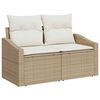 vidaXL Set di divani con cuscino 7 pcs Beige e Crema polyrattan