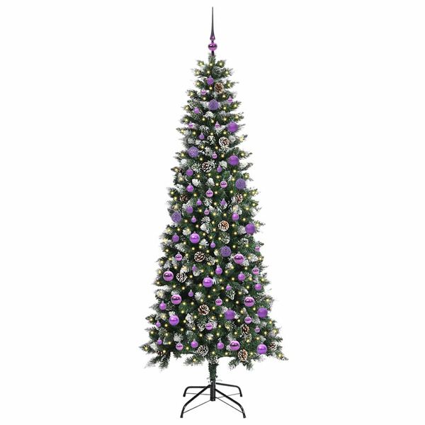 vidaXL Albero di Natale artificiale con 300 LED Verde 210 cm