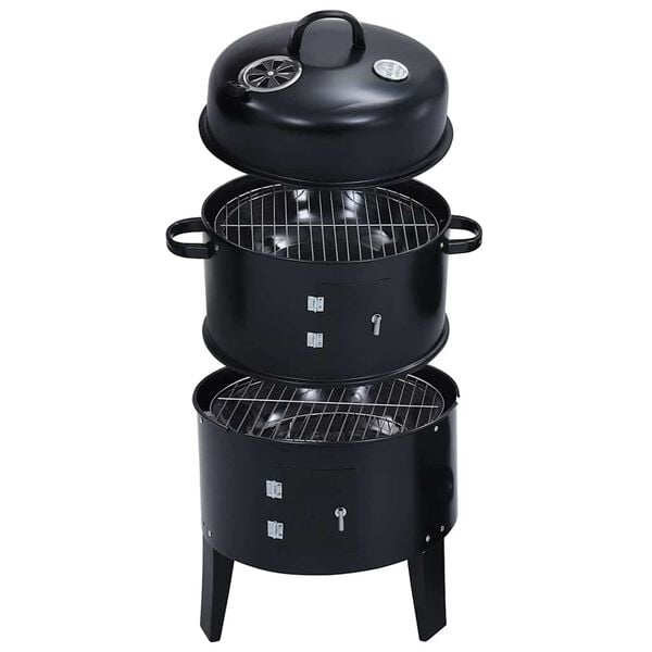 vidaXL Griglia Barbecue a Carbone 3-in-1 40x80 cm