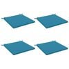 vidaXL Cuscini per Sedia in 4 Pezzi SOEST 4 pz 100% Poliestere Azzurro