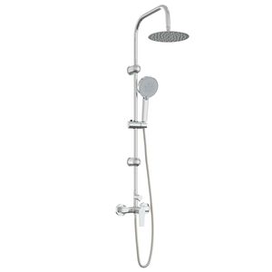 vidaXL Sistema Doccia Cromato Acciaio Inox 21 x 48 x 112 cm