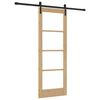 vidaXL Porta scorrevole ORKDAL Naturale e Nero 73,5 x 198,5 cm