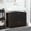 vidaXL Mobile Lavabo Nero 78x37x59 cm in Truciolare