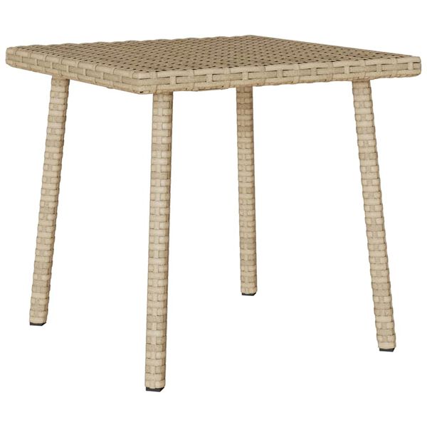vidaXL Tavolino da Giardino Rettangolare Beige 40x40x37 cm Polyrattan