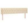 vidaXL Testiera ad Orecchio Crema 183x16x78/88 cm in Tessuto