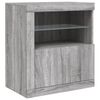 vidaXL Credenza con Luci LED Grigio Sonoma 162x37x67 cm