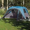vidaXL Tenda da Campeggio con Portico per 4 Persone Blu Impermeabile