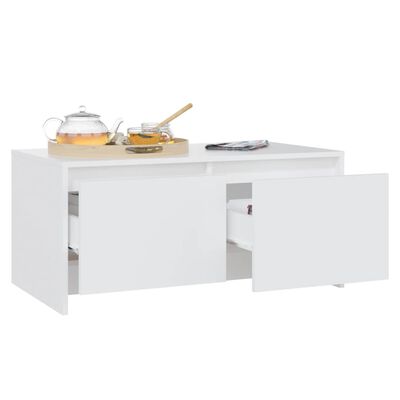 vidaXL Tavolino da Salotto Bianco 90x50x41,5 cm in Legno Multistrato