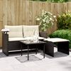 vidaXL Set Divani da Giardino 3 pz con Cuscini in Polyrattan Nero