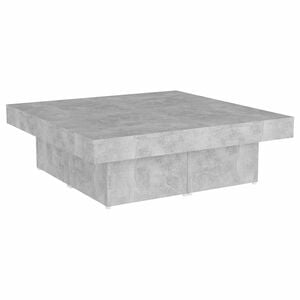 vidaXL Tavolino da Salotto Grigio Cemento 90x90x28cm Legno Multistrato