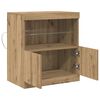 vidaXL Madia LED Marrone 60,5 x 37 x 67 cm Legno multistrato