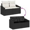 vidaXL Set Divano da Giardino 8 pcs Nero e Crema polyrattan