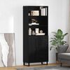 vidaXL Credenza Rovere Nero 69,5 x 34 x 180 cm Legno multistrato