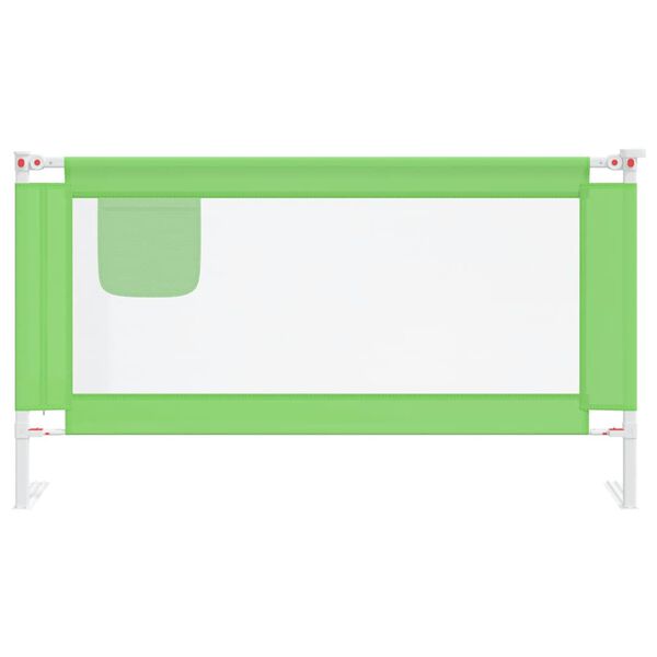 vidaXL Sponda Letto di Sicurezza per Bambini Verde 150x25cm in Tessuto
