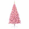 vidaXL Albero di Natale artificiale con luci integrate Rosa 240 cm PVC