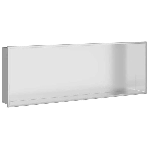 vidaXL Nicchia per doccia Argento 90 x 30 x 9,5 cm