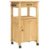 vidaXL Carrello da Cucina MONZA 48x40x88,5 cm in Legno Massello di Pino