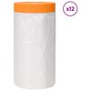 vidaXL Telo per polvere con nastro adesivo 12 pz Trasparente HDPE