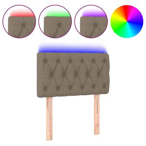 vidaXL Testiera a LED Tortora 80x7x78/88 cm in Tessuto