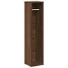 vidaXL Mobiletto da bagno con portarotolo rovere Marrone 20,5x20x90 cm