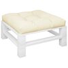 vidaXL Cuscino per Pallet Crema 80x80x12 cm in Tessuto