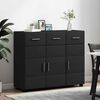 vidaXL Credenza FLORIN Nero 88,5 x 30,5 x 73 cm Legno multistrato