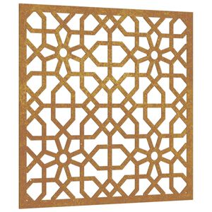 vidaXL Decorazione Muro da Giardino 55x55 cm Moresco Acciaio Corten