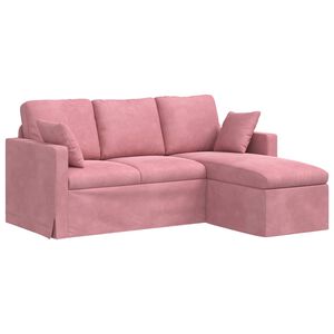 vidaXL Divano Rosa 198 x 134 x 80 cm Velluto