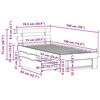 vidaXL Struttura del letto Bianco 75 x 190 cm Pino massello