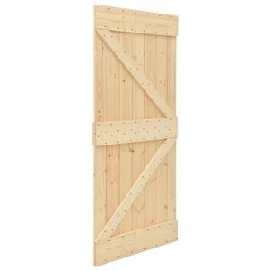 vidaXL Porta NARVIK Naturale 80 x 210 cm Legno di pino solido