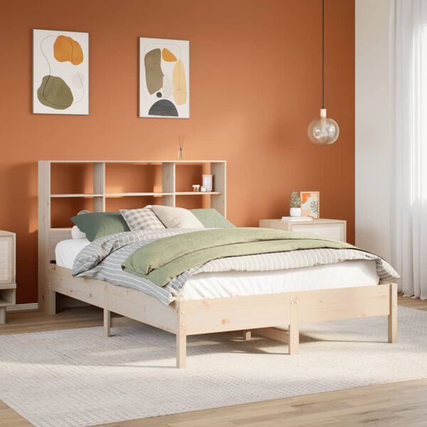 vidaXL Letto Libreria senza Materasso 120x200cm Legno Massello di Pino