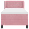 vidaXL Letto a molle con materasso Rosa 80 x 200 cm Velluto