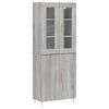 vidaXL Credenza Grigio Sonoma 69,5x34x180 cm in Legno Multistrato