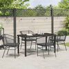 vidaXL Set da Pranzo per Giardino 5 pcs Nero polyrattan