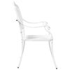 vidaXL Sedia da Giardino 2 pcs Bianco 55 x 56.5 x 91cm Alluminio