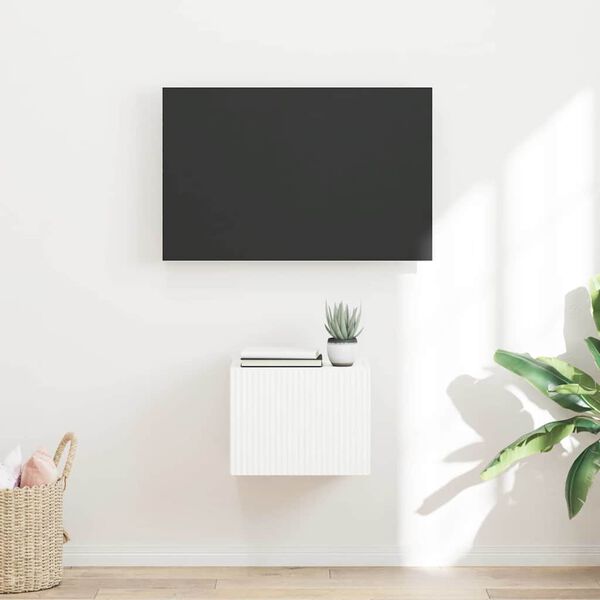 vidaXL Mobile TV da parete Bianco 60 x 31 x 29.5 cm Legno multistrato