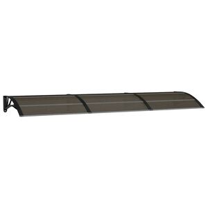 vidaXL Tettoia per Porta Nera 300x75 cm Policarbonato
