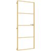 vidaXL Porta Interni Sottile Oro 83x201,5cm Vetro Temperato Alluminio