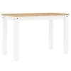 vidaXL Tavolo da Pranzo PANAMA Bianco 112x60x75 cm Legno Massello Pino
