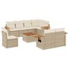 vidaXL Set Divano da Giardino 9 pz con Cuscini Beige in Polyrattan