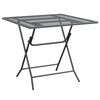 vidaXL Tavolo da Giardino 80x80x72 cm Rete Metallica Espansa Antracite