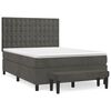 vidaXL Giroletto a Molle con Materasso Grigio Scuro 140x190 cm Velluto