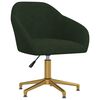 vidaXL Sedie da Pranzo Girevoli 2 pz Verde Scuro in Velluto