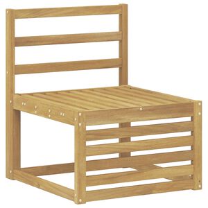 vidaXL Divano centrale per esterno Legno di Acacia Massello Bianco