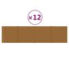 vidaXL Pannelli Murali 12 pz Marroni 60x15 cm Velluto 1,08 m&sup2;