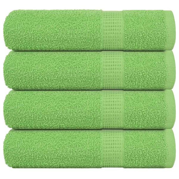 vidaXL Asciugamani da bagno FROGN 4 pz Verde mela 100x150 cm 360 g/m&sup2;